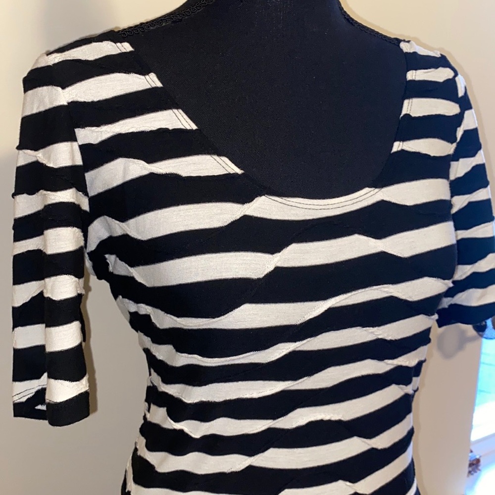 Xhilaration black and white stripe dress